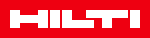 Hilti Logo auf rotem Hintergrund